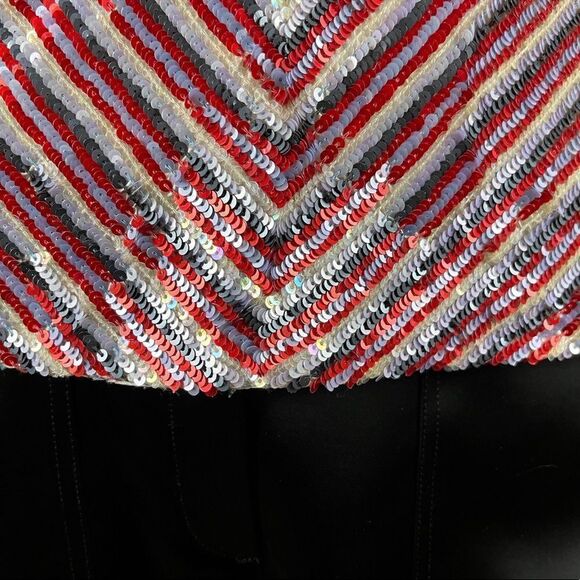 DKNY Sequined Red, White, and Blue Tank Top Good Condition - Picture 11 of 13